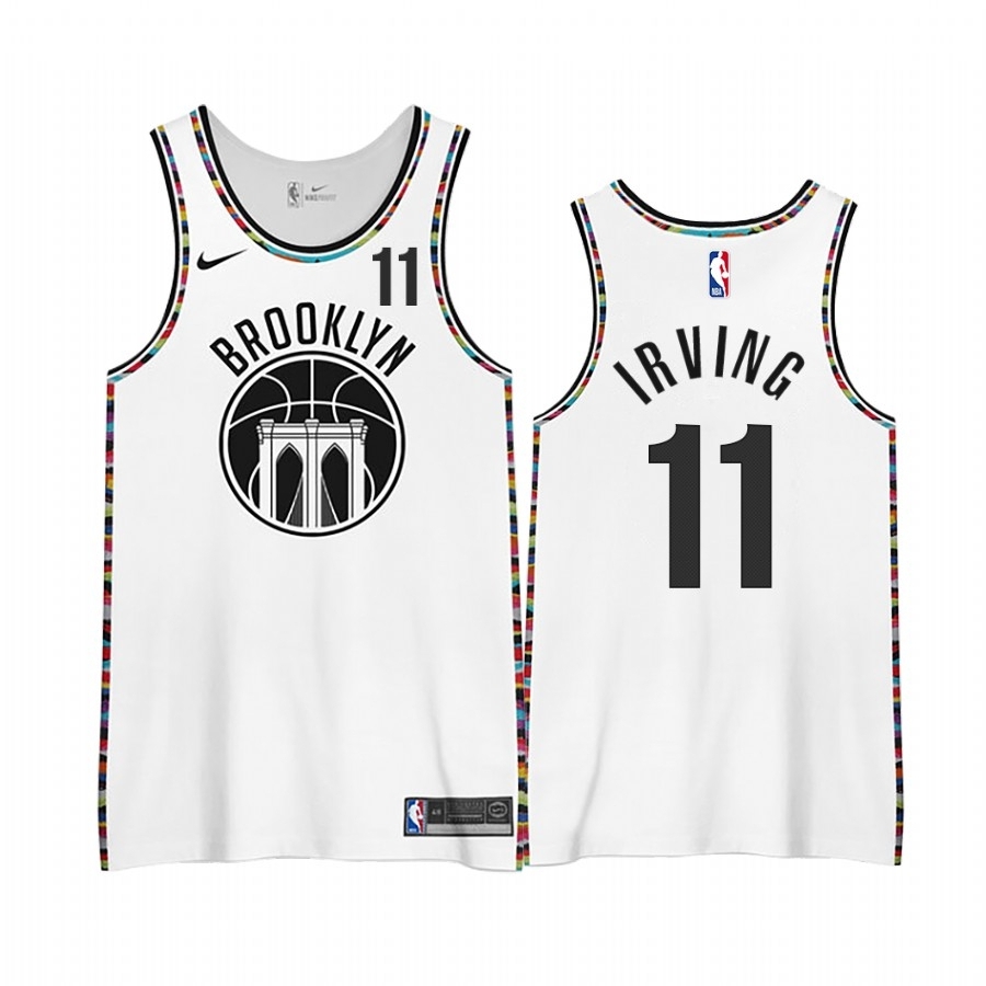 Men 2021 Men Brooklyn Nets #11 Irving White city edition Nike NBA Jerseys